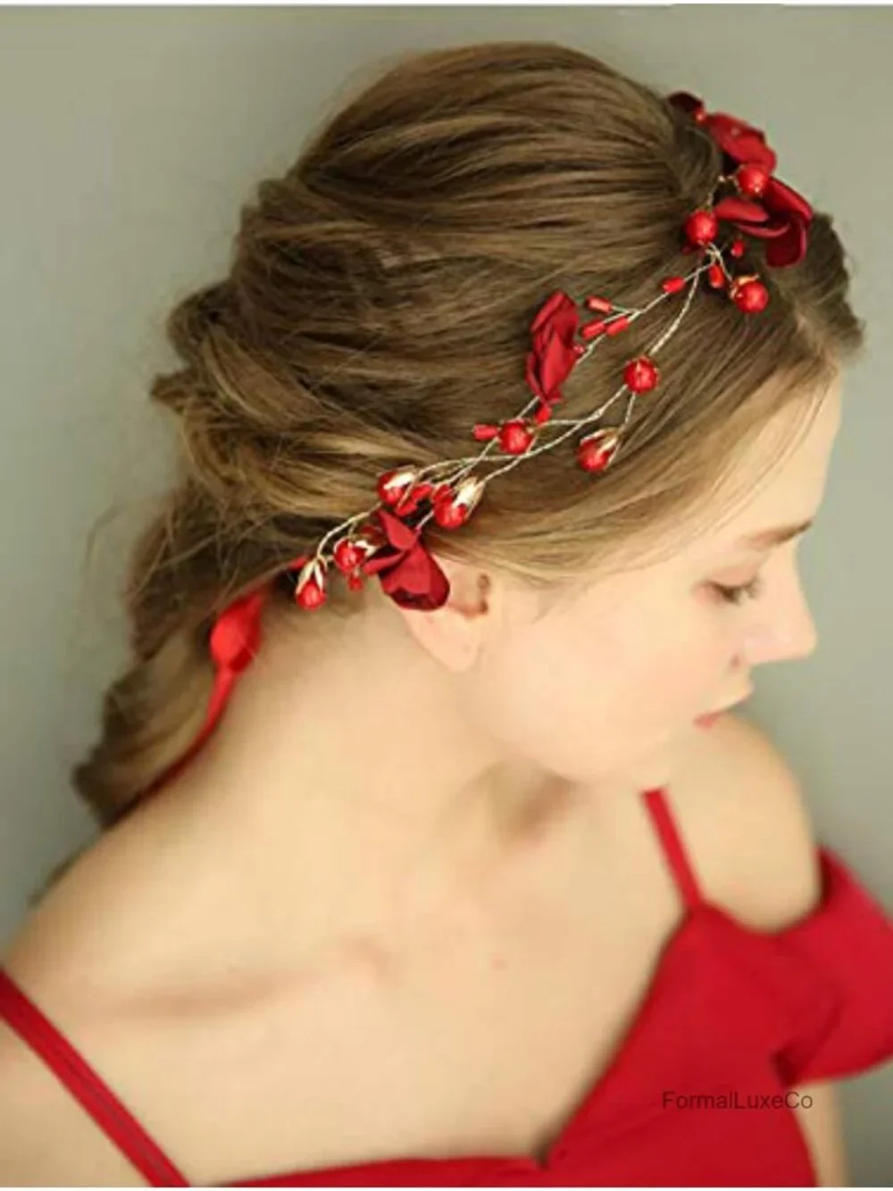 Bridal Crystal Headband Hair Vine Pearl Rhinestone Alloy Hair Accessory